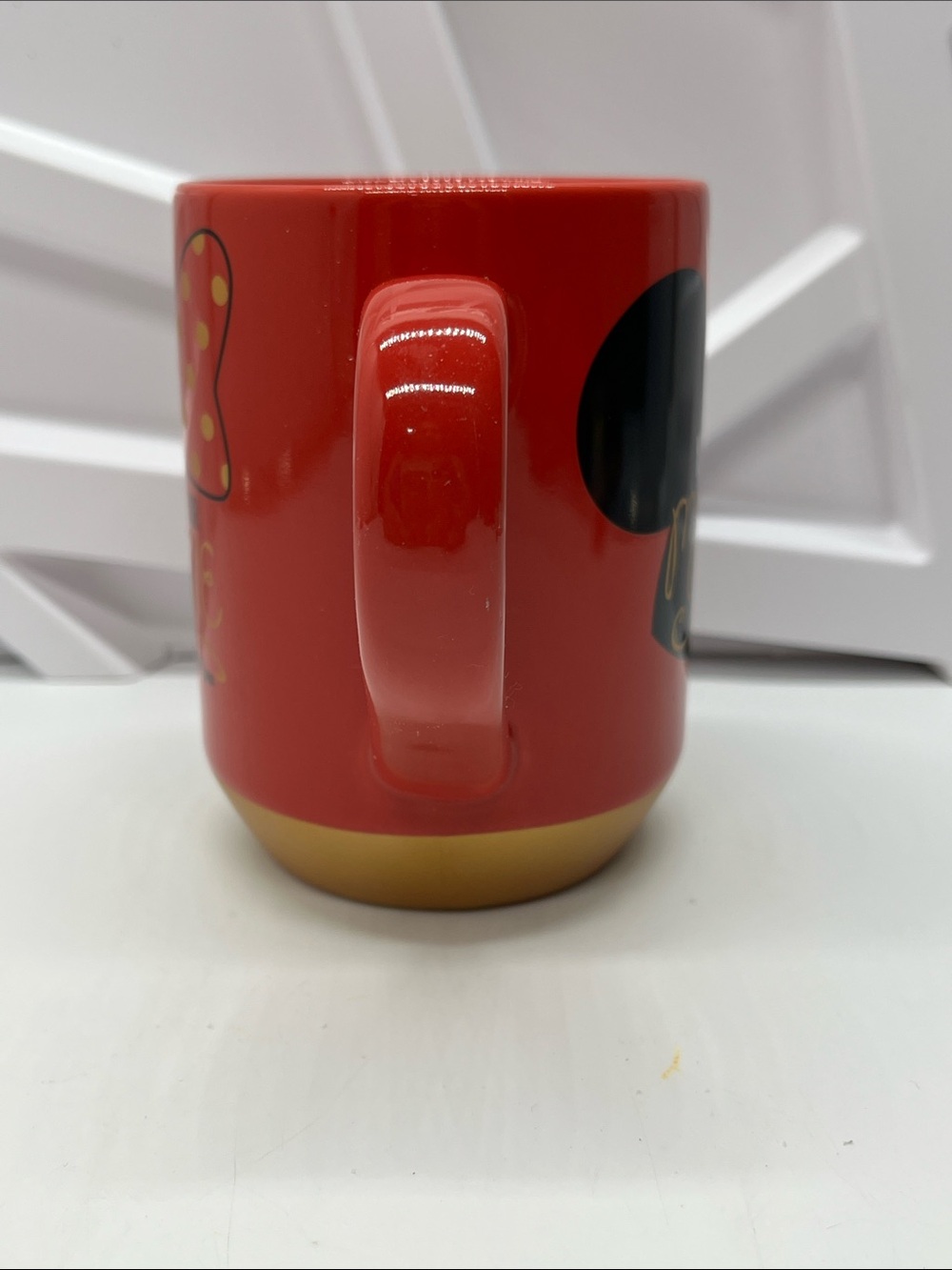 Disney Red and Gold Minnie Bow Ceramic Mug - Picture 2 of 5